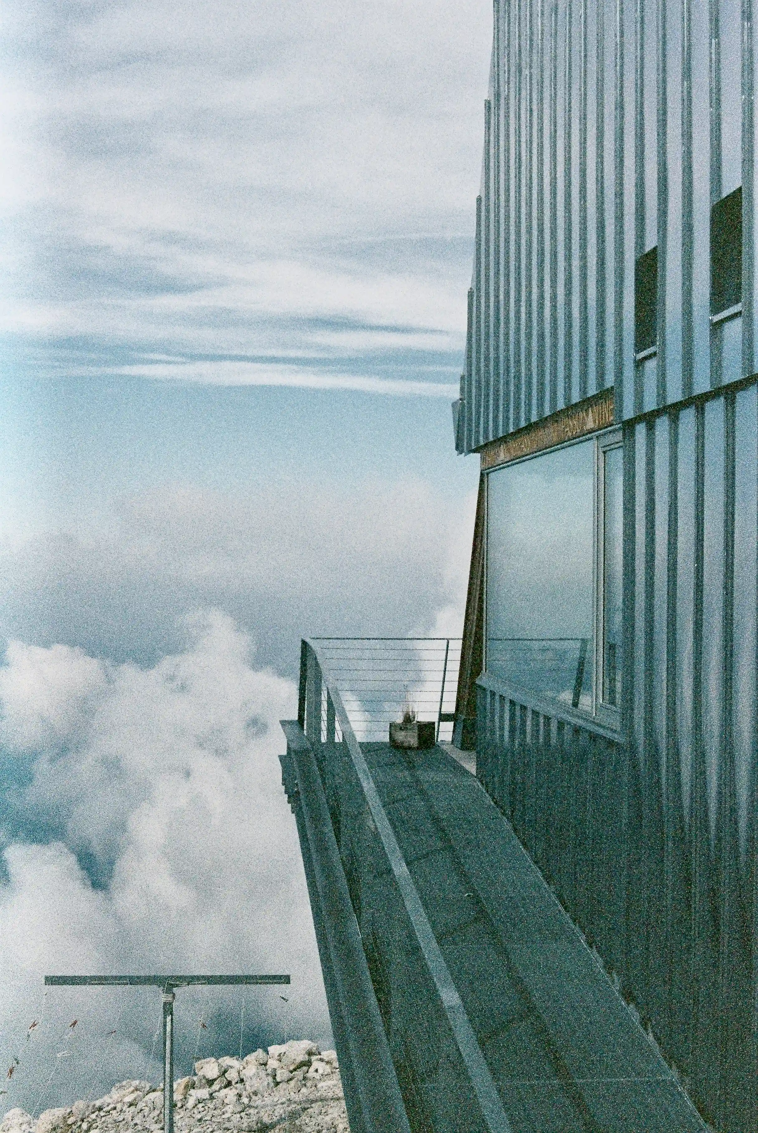 Santnerpass Huette stairways to heaven over clouds